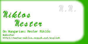 miklos mester business card